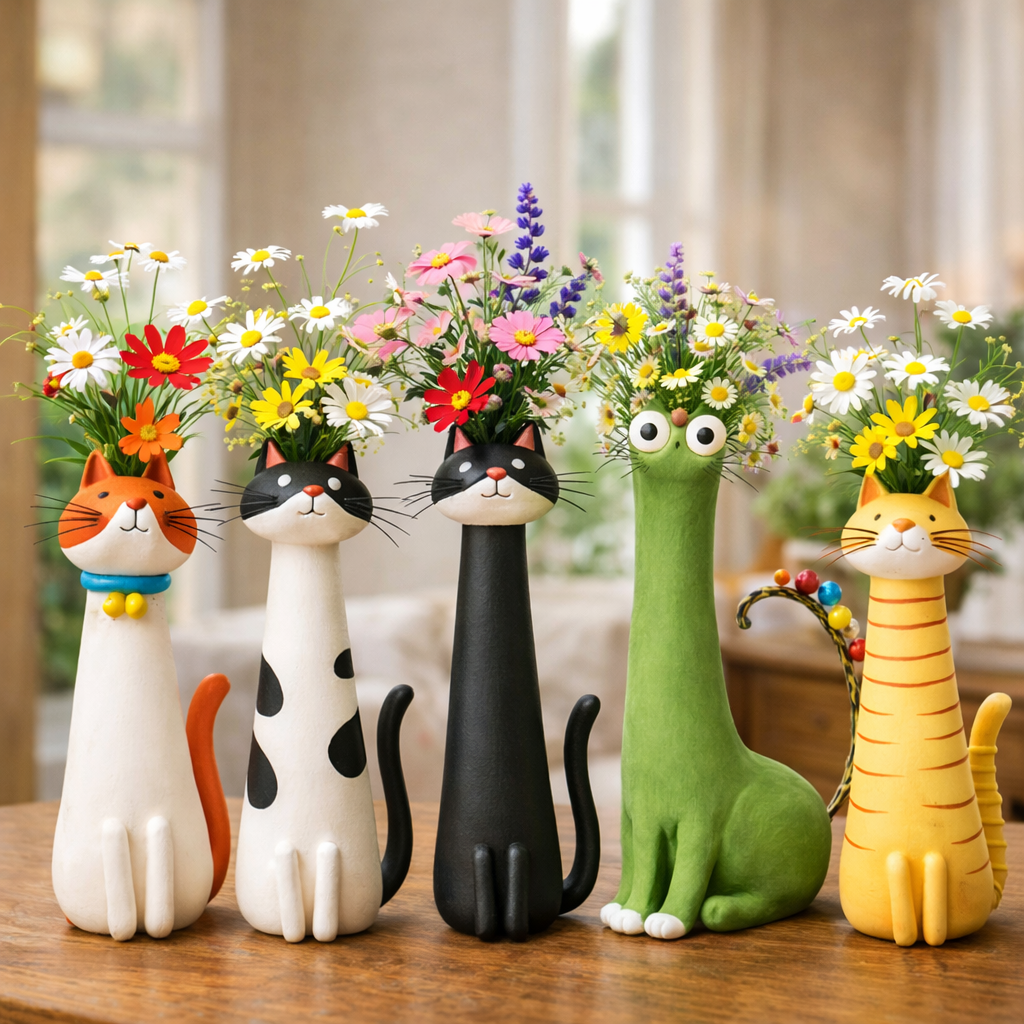 💖🎁2026 Mother's Day Gifts 50% Off--😻Quirky Cat Vase