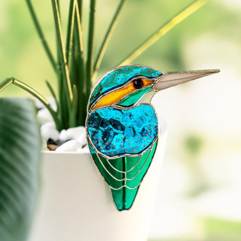 🔥Stained Glass Kingfisher Suncatcher Decoration