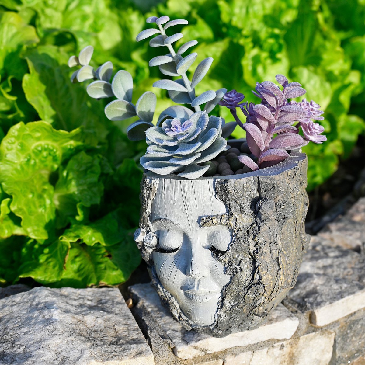 🔥Hand-carved 3D Sleeping Wood Elf Art Planter