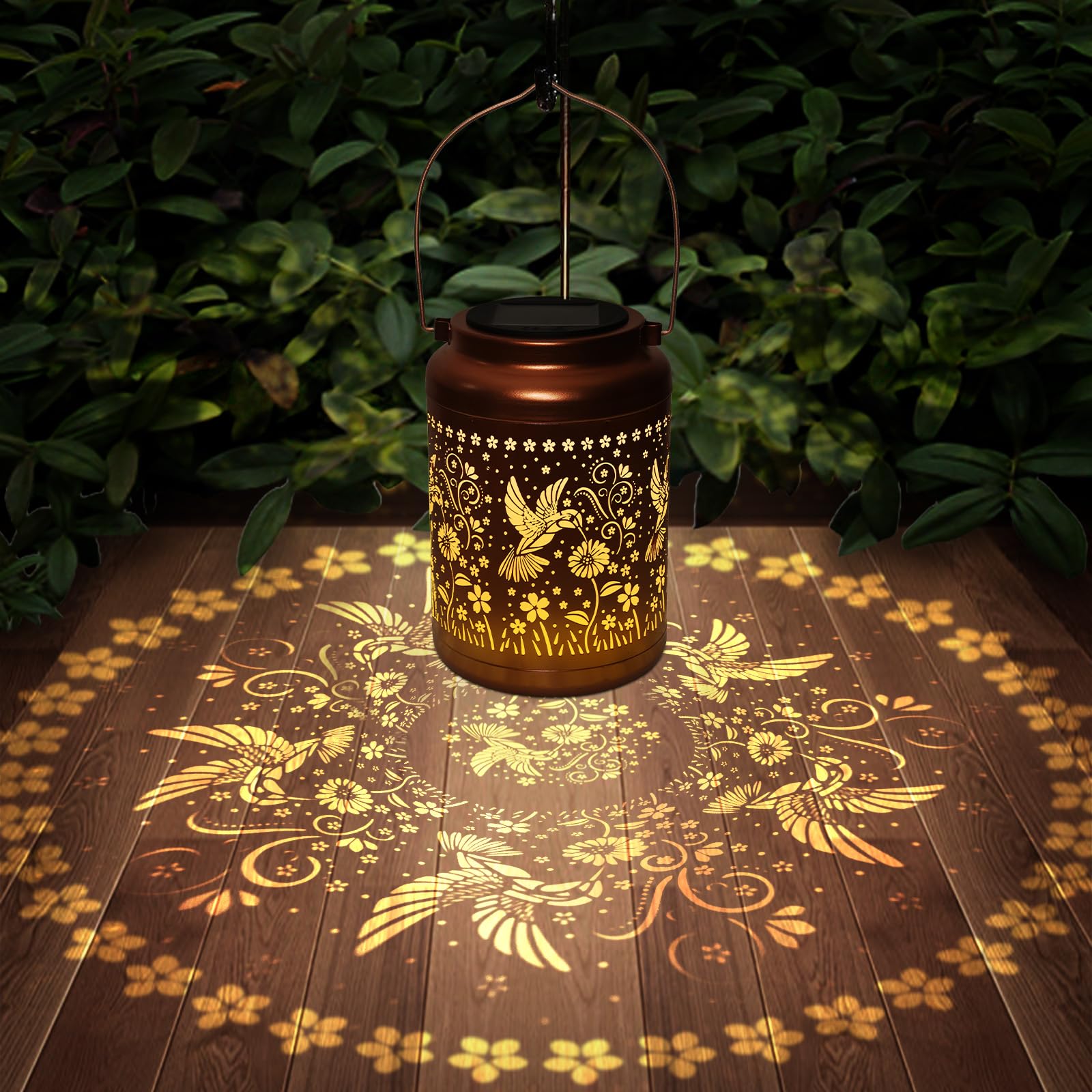 Hummingbird Waterproof LED Decorative Garden Solar Lantern