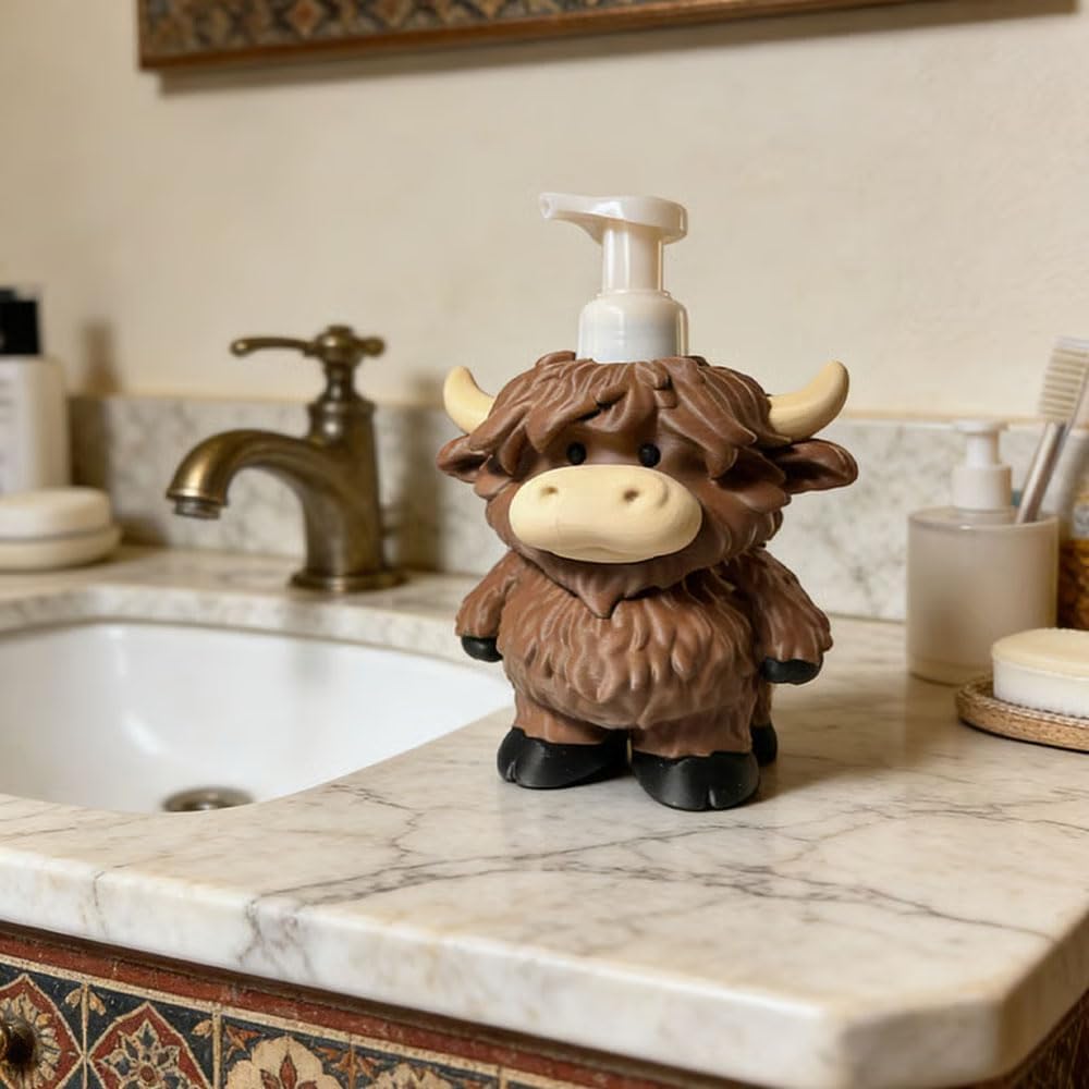 Highland Cow Soap Dispenser