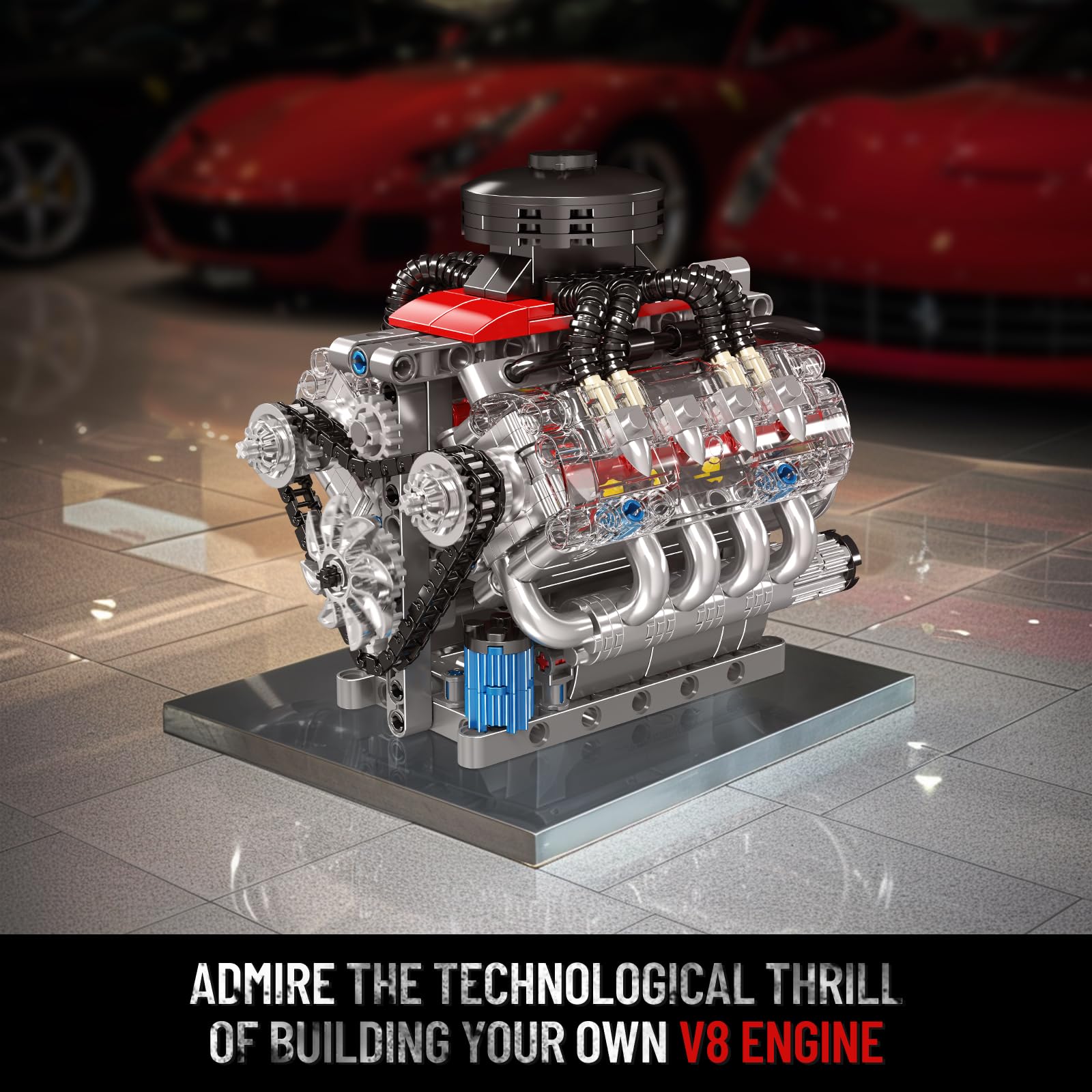 LIMITED EDITION 🚗Teching V8 Car Engine Model Kit