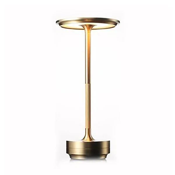 Vianys Ecolume Lampe de Table Vueeze Yifare - Portable, Sans Fil, Rechargeable pour Extérieur, Cuisine, Salle à Manger - Petite Lampe de Comptoir (Or