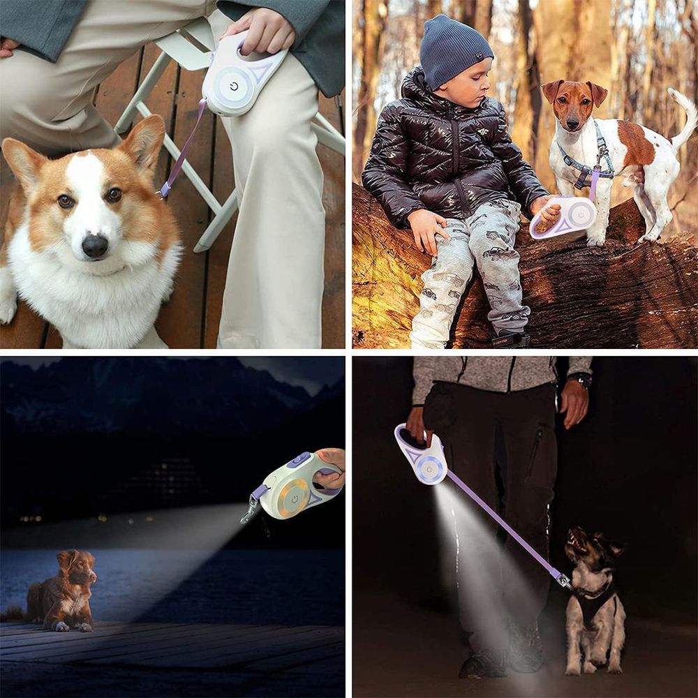 Lighted Dog Leash👉 Perfect For Owners Who Often Walk In The Evenings