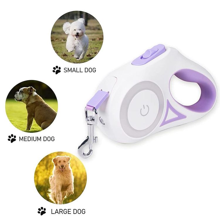 Lighted Dog Leash👉 Perfect For Owners Who Often Walk In The Evenings