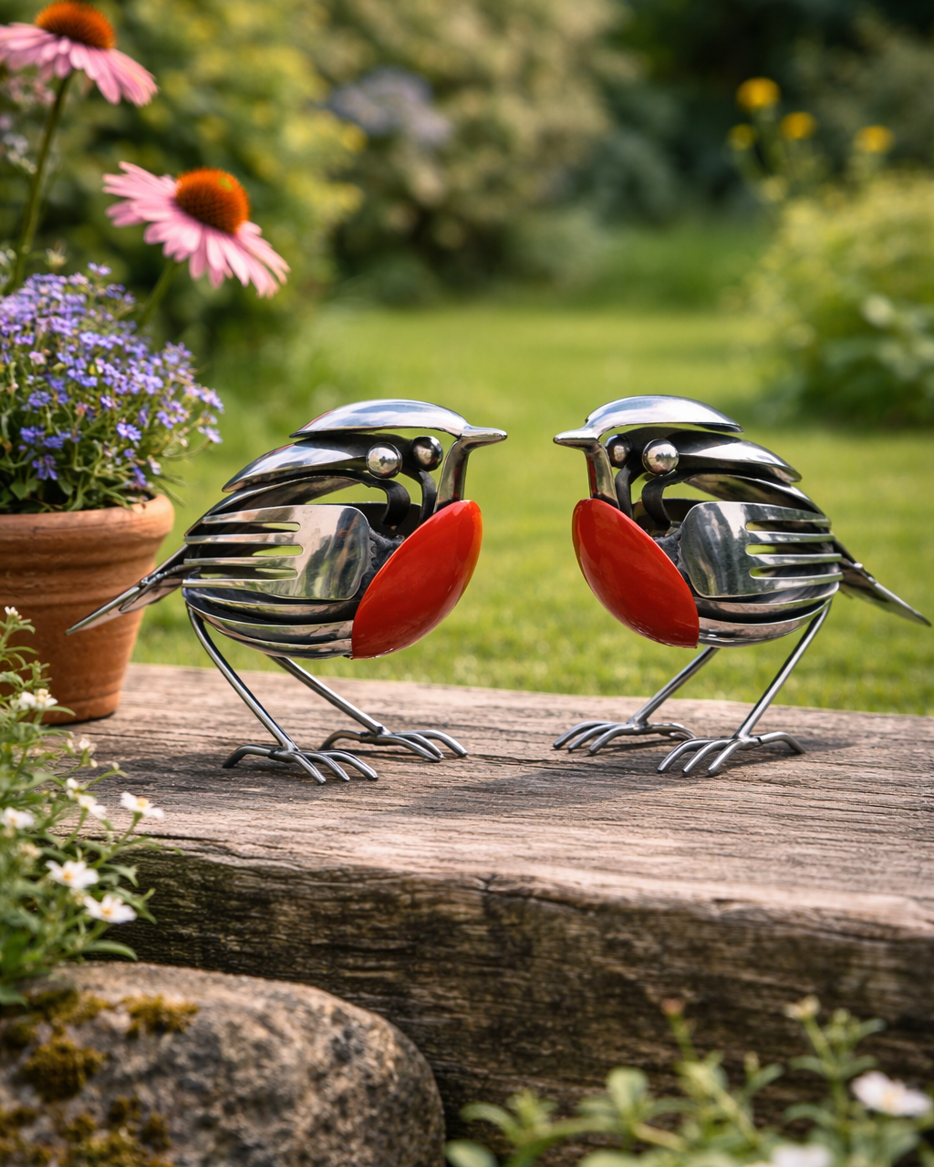 Robin Scrap Metal Art Sculpture