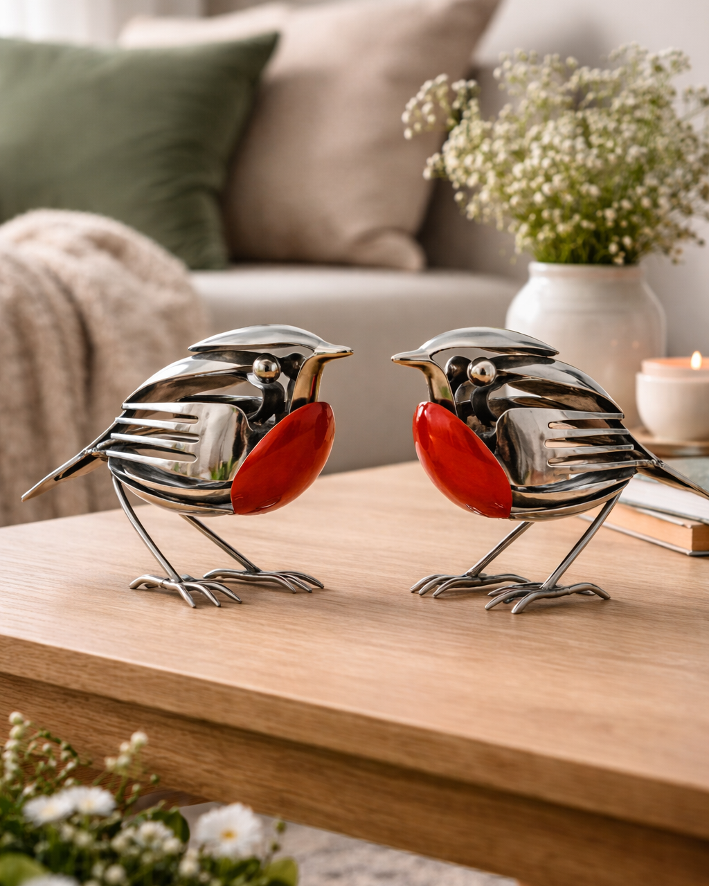 Robin Scrap Metal Art Sculpture