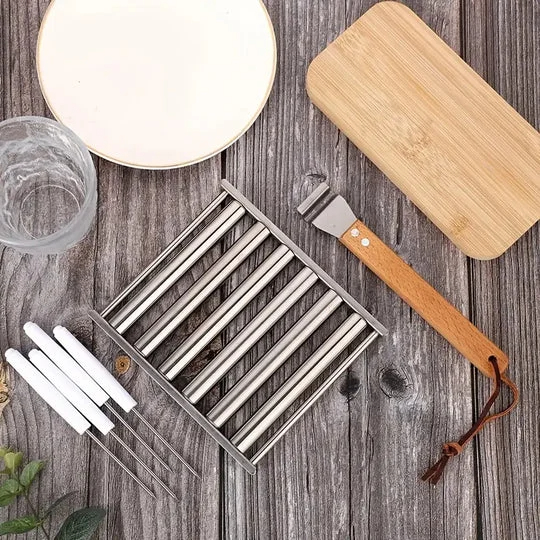 🔥🔥Hotdog Roller Stainless Steel Sausage Roll Rack