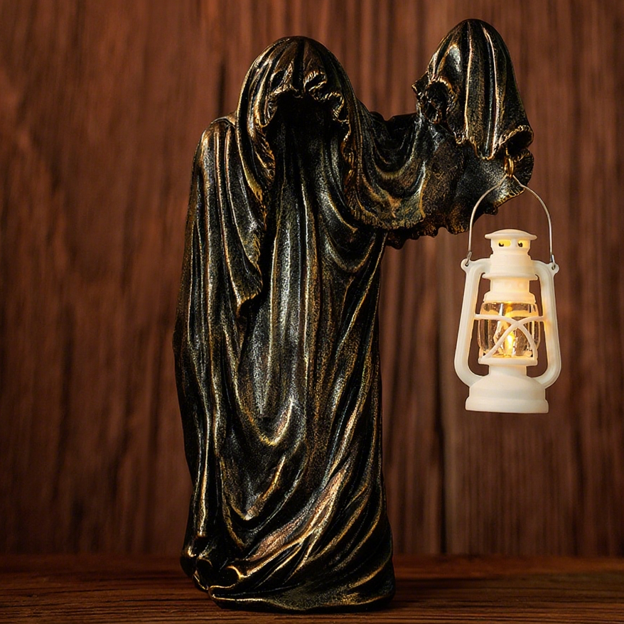 Spooky Witch Lantern Statue Decoration