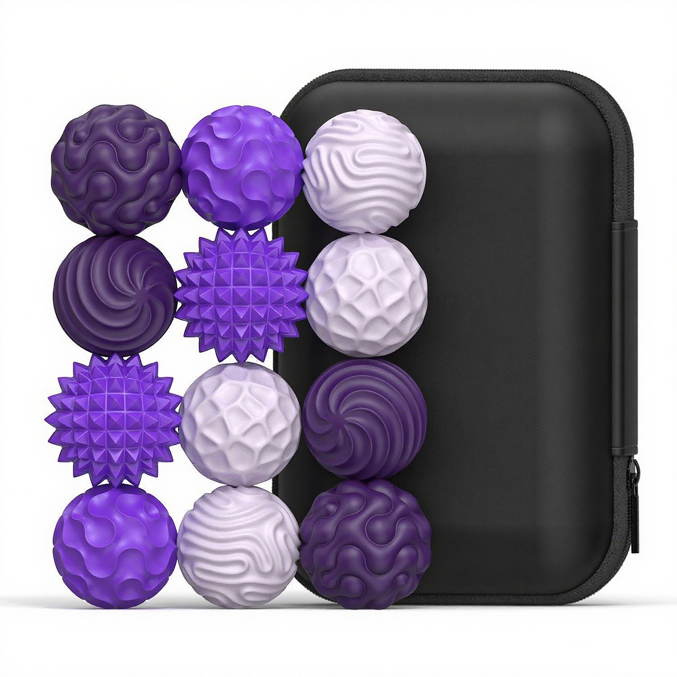 12 Pack Silicone Stress Relief Balls Stone for Adults