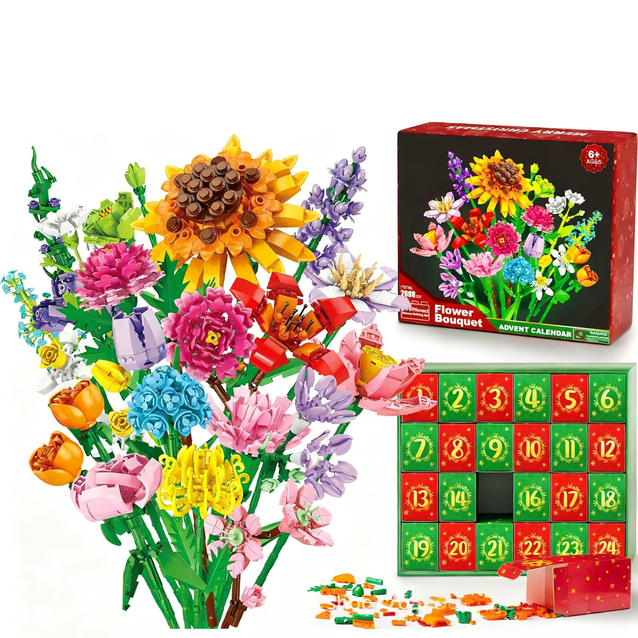 24 Day Spring Bloom Flower Bouquet Advent Calendar