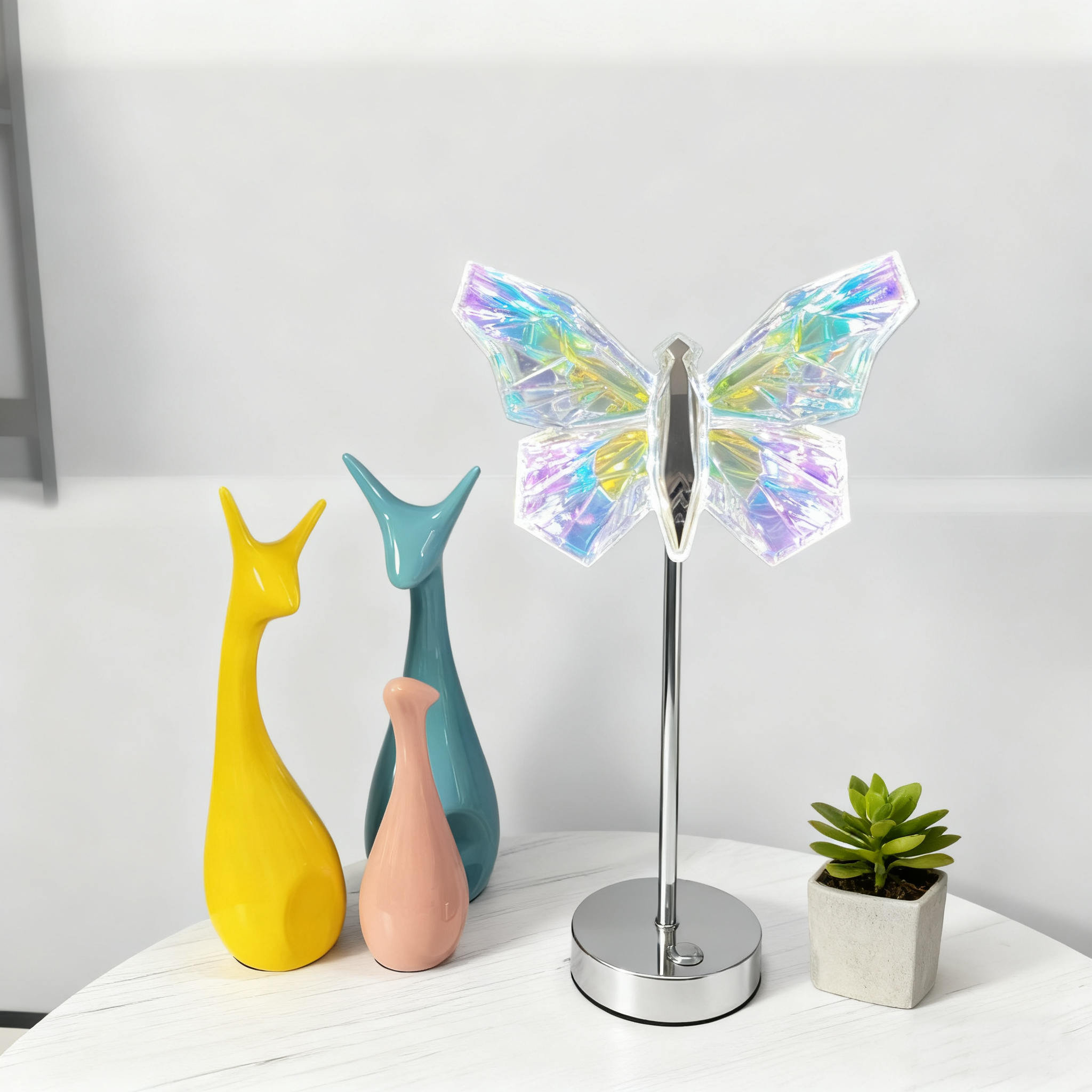 Crystal Butterfly Wireless Touch Desk Lamp