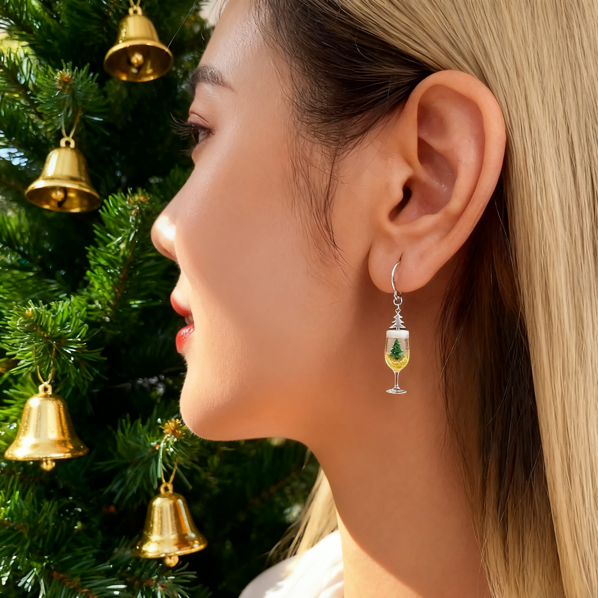 🍺🎄 Christmas Beer Tree Earrings