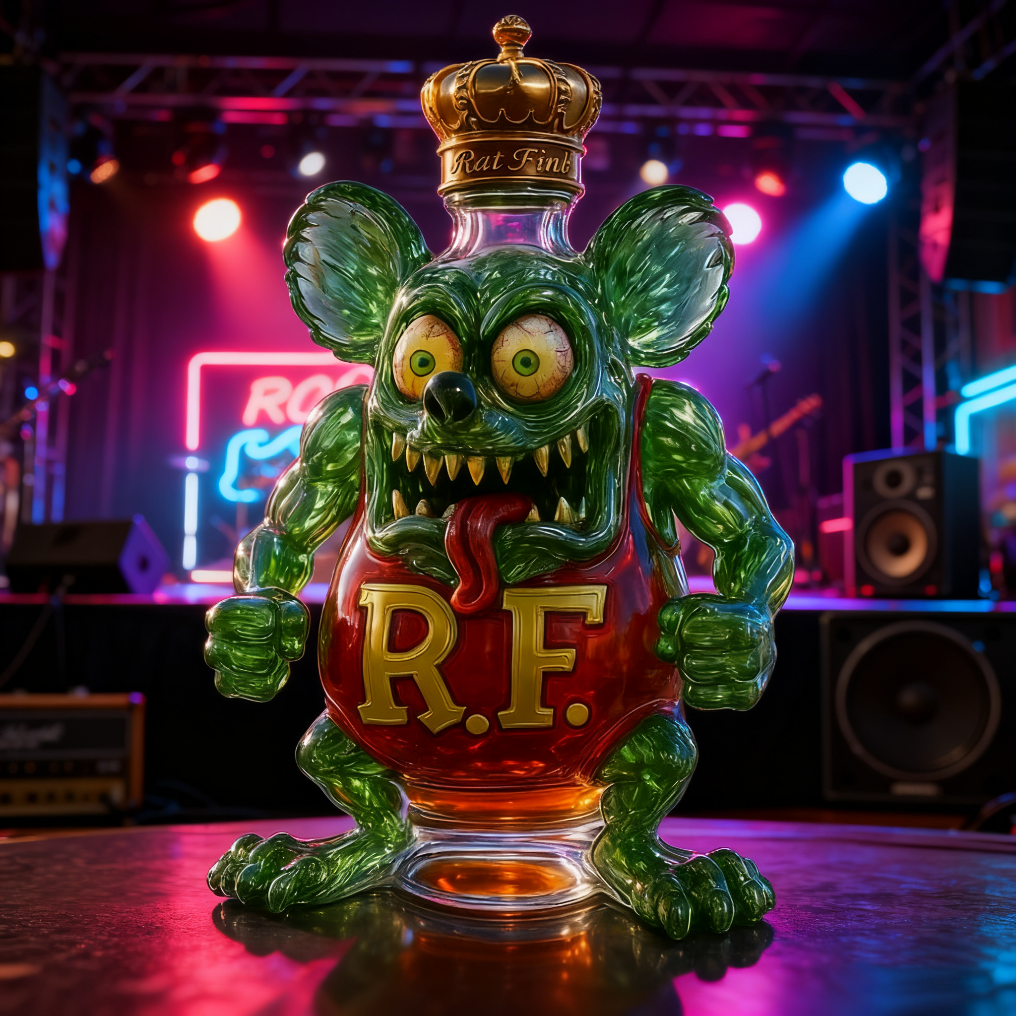 Rat Fink Whisky Bottle