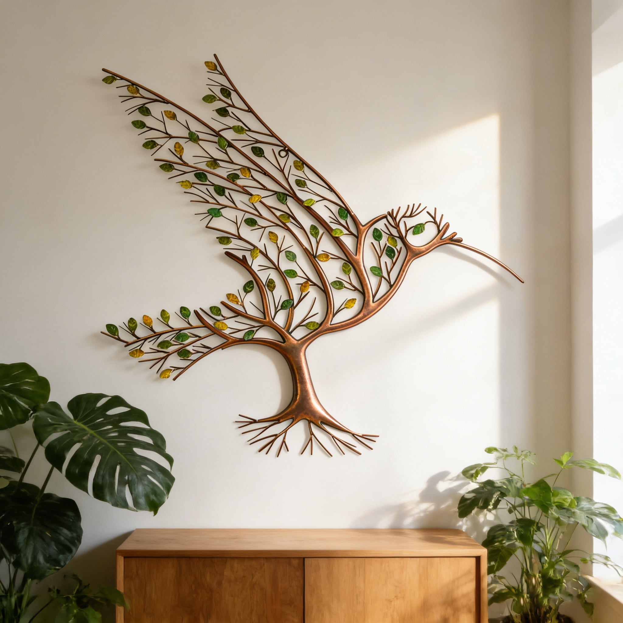 🔥HOT SALE 49% OFF - Hummingbird with Branches Metal Wall Art