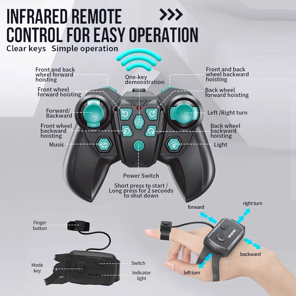 Gesture Sensing Remote Control Stunt Robot Dog