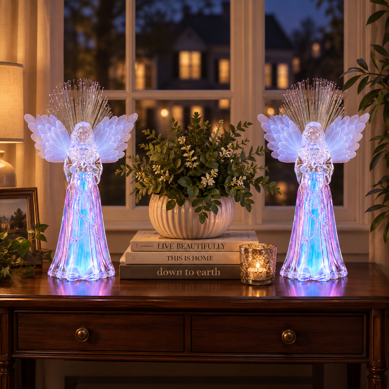Lighted Crystal Angel Figurine