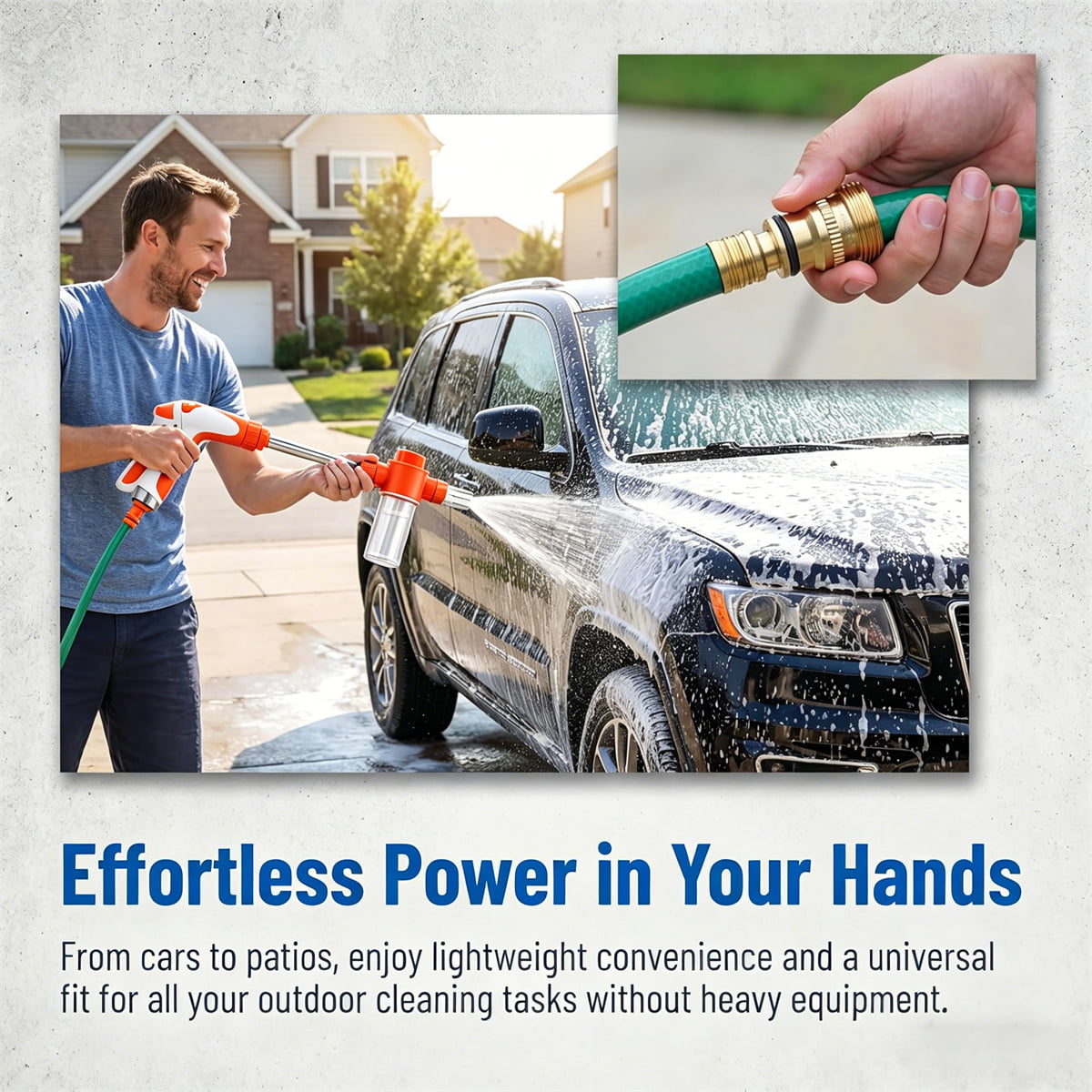 Pressure Washer Hose Nozzle Gun with Foam