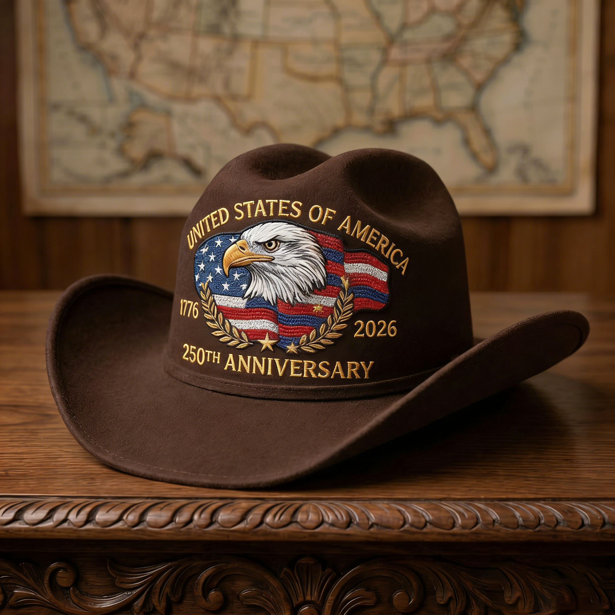 250 Years Later — Still Standing Patriotic Cowboy Hat