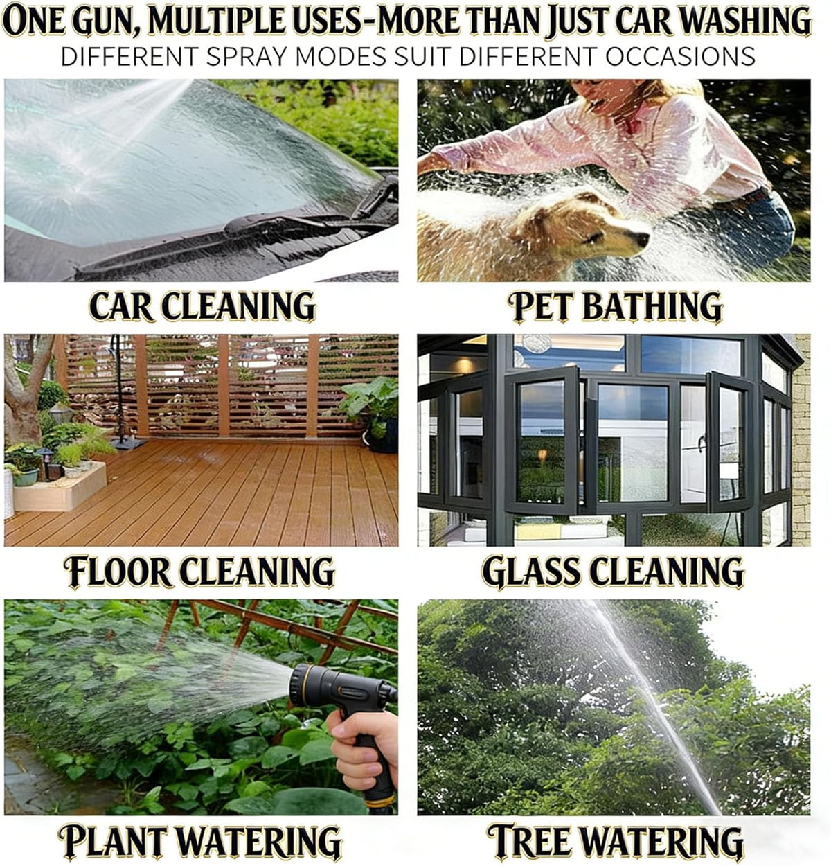 Pressure Washer Hose Nozzle Gun with Foam