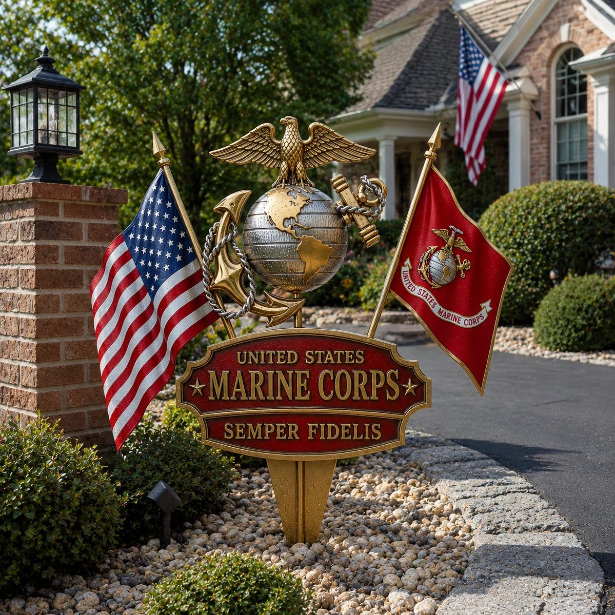 🏆Last Day Promo: 49% OFF 🎖️-US Marine Corps Semper Fidelis Tribute Garden Stake - ✈️Buy 2 Free Shipping Today!