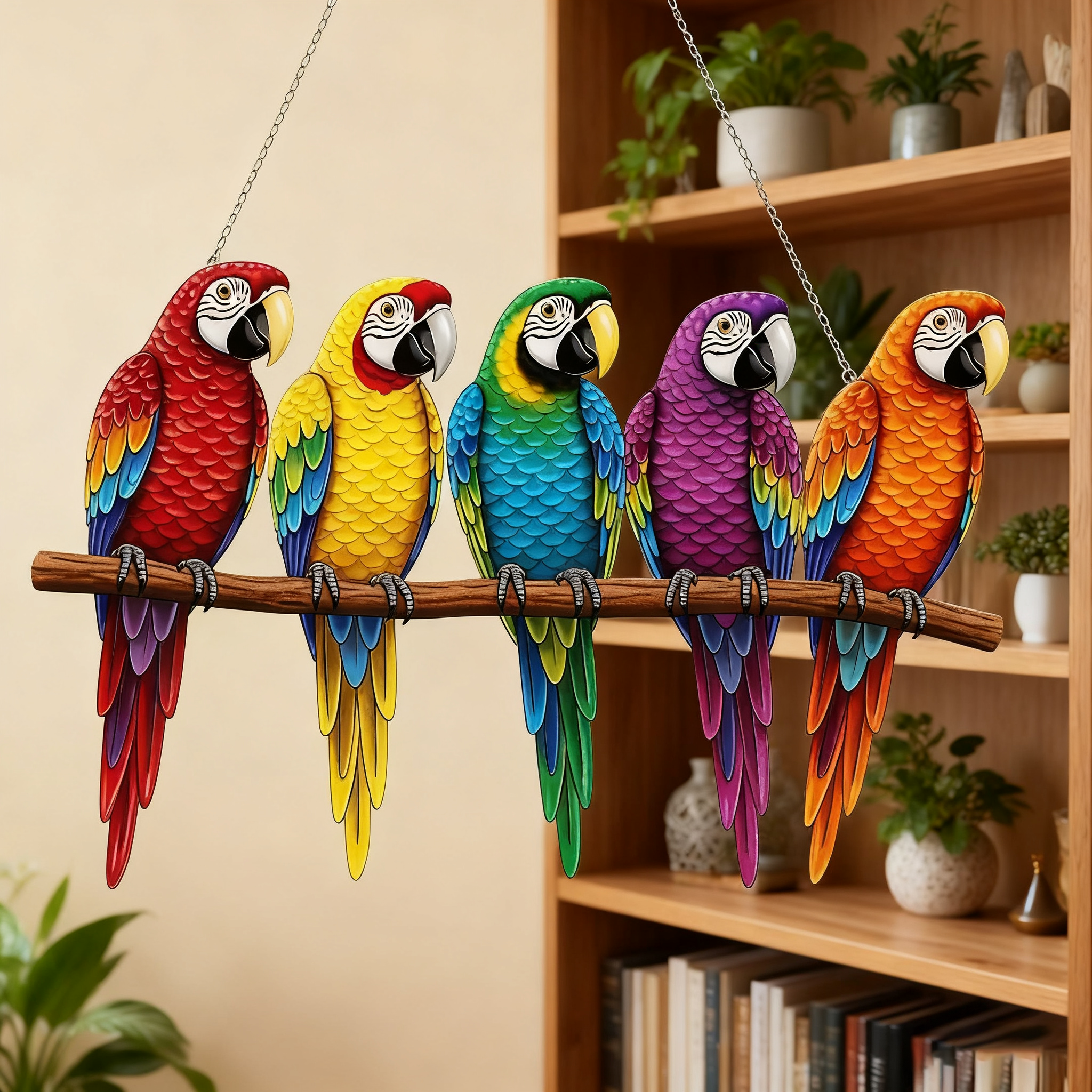 🦜 Colorful Parrot Acrylic Wall Plaque  ✨🎨