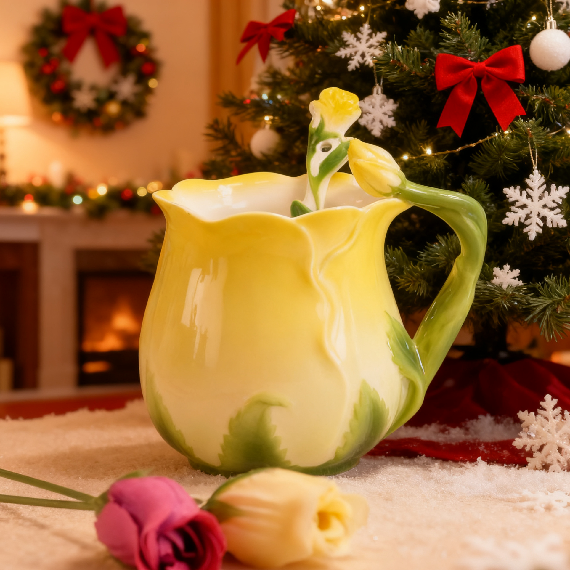 Handmade Ceramic Rose Coffee Mug