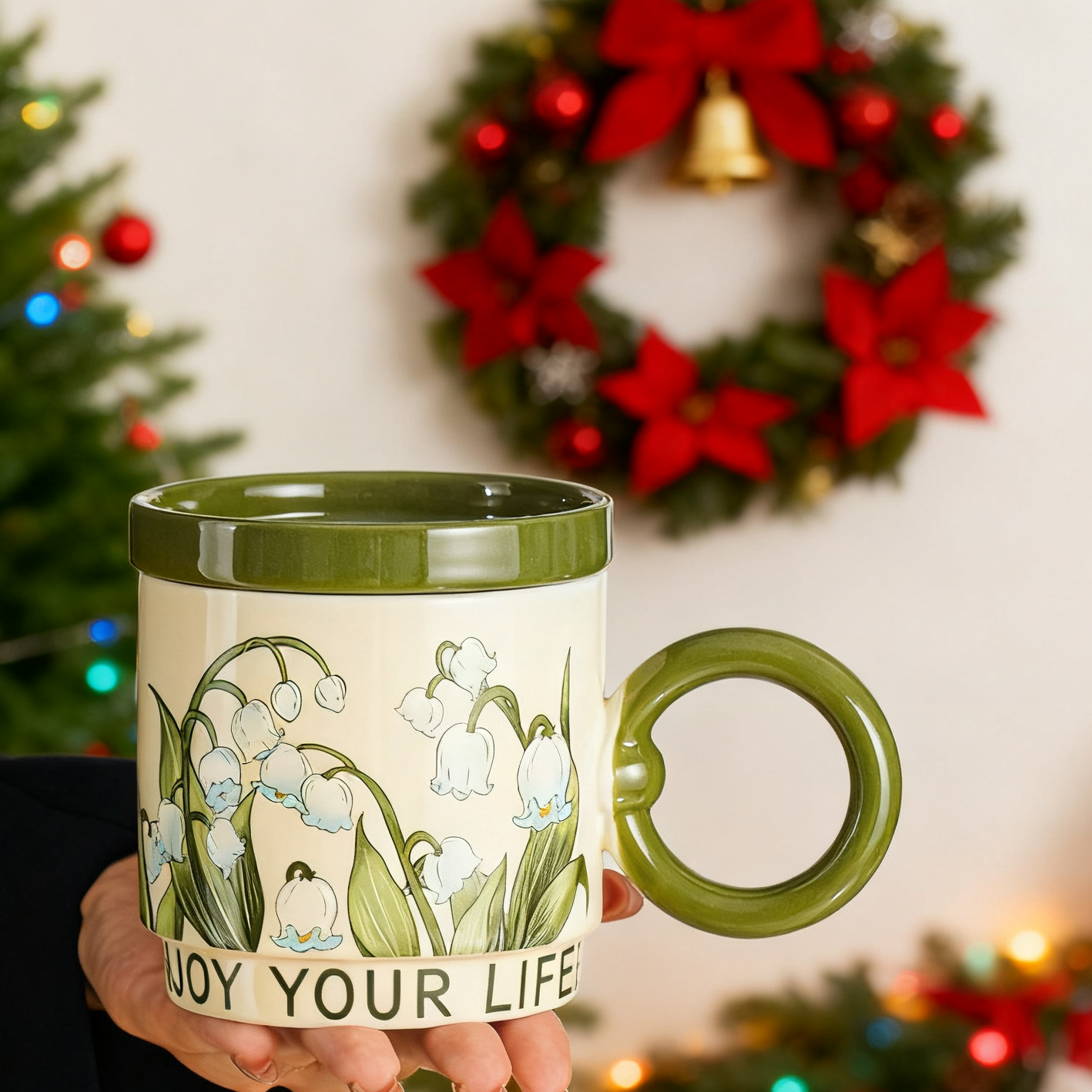 🎄13.5oz Lily of the Valley Ceramic Mug