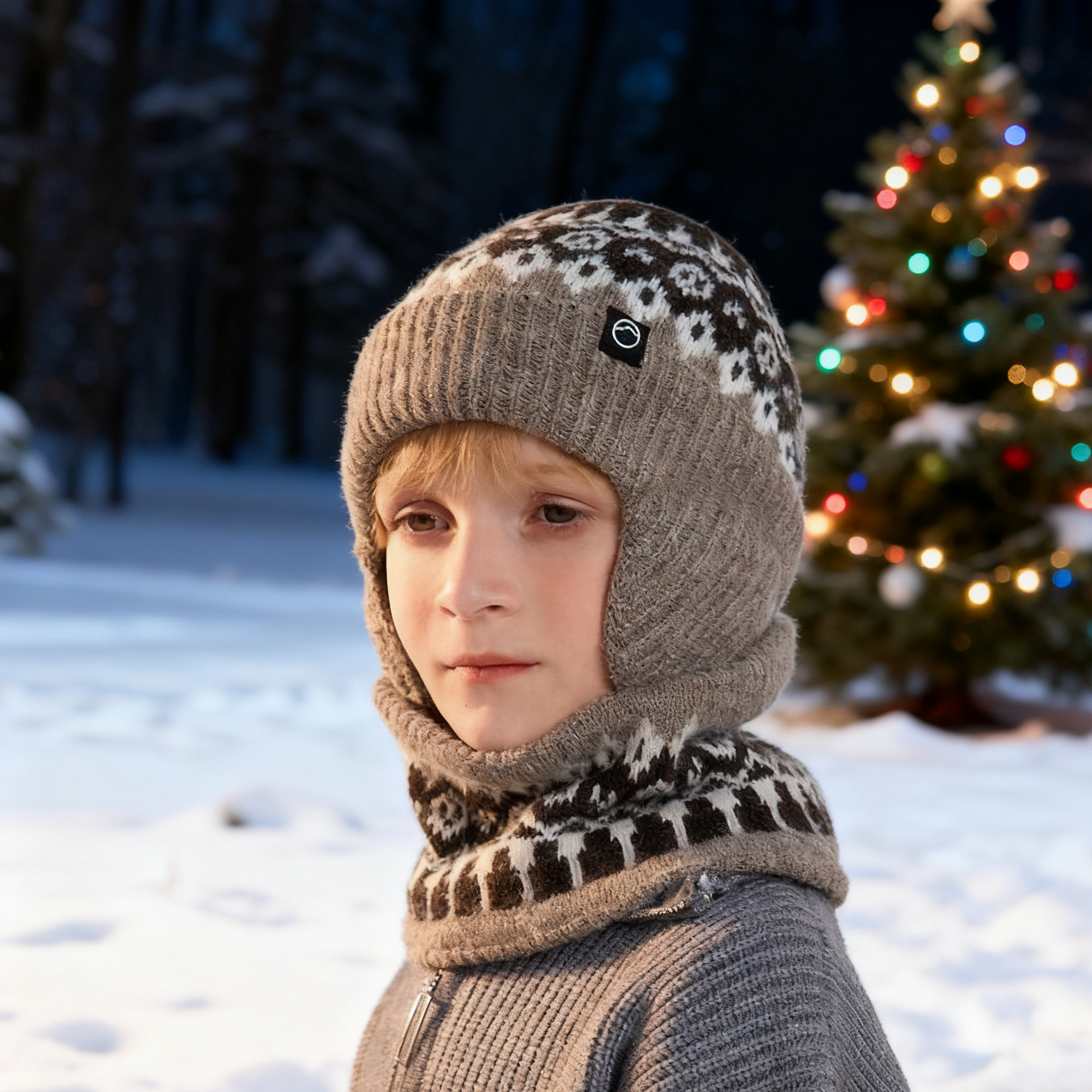 2 in 1 Hat Scarf Winter Set