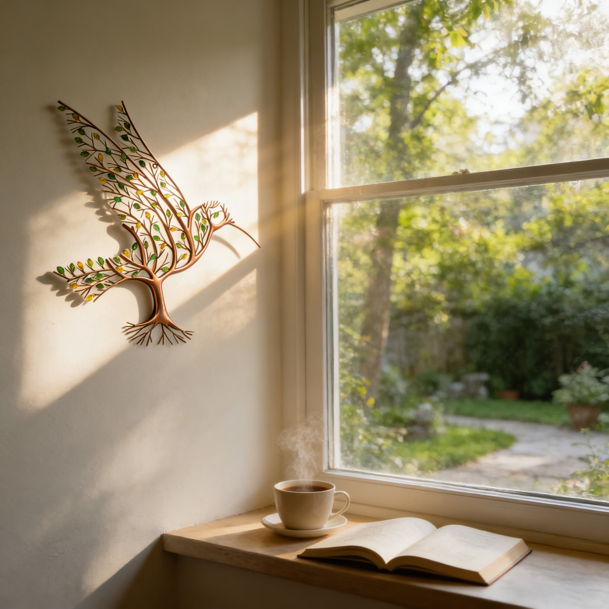 🔥HOT SALE 49% OFF - Hummingbird with Branches Metal Wall Art