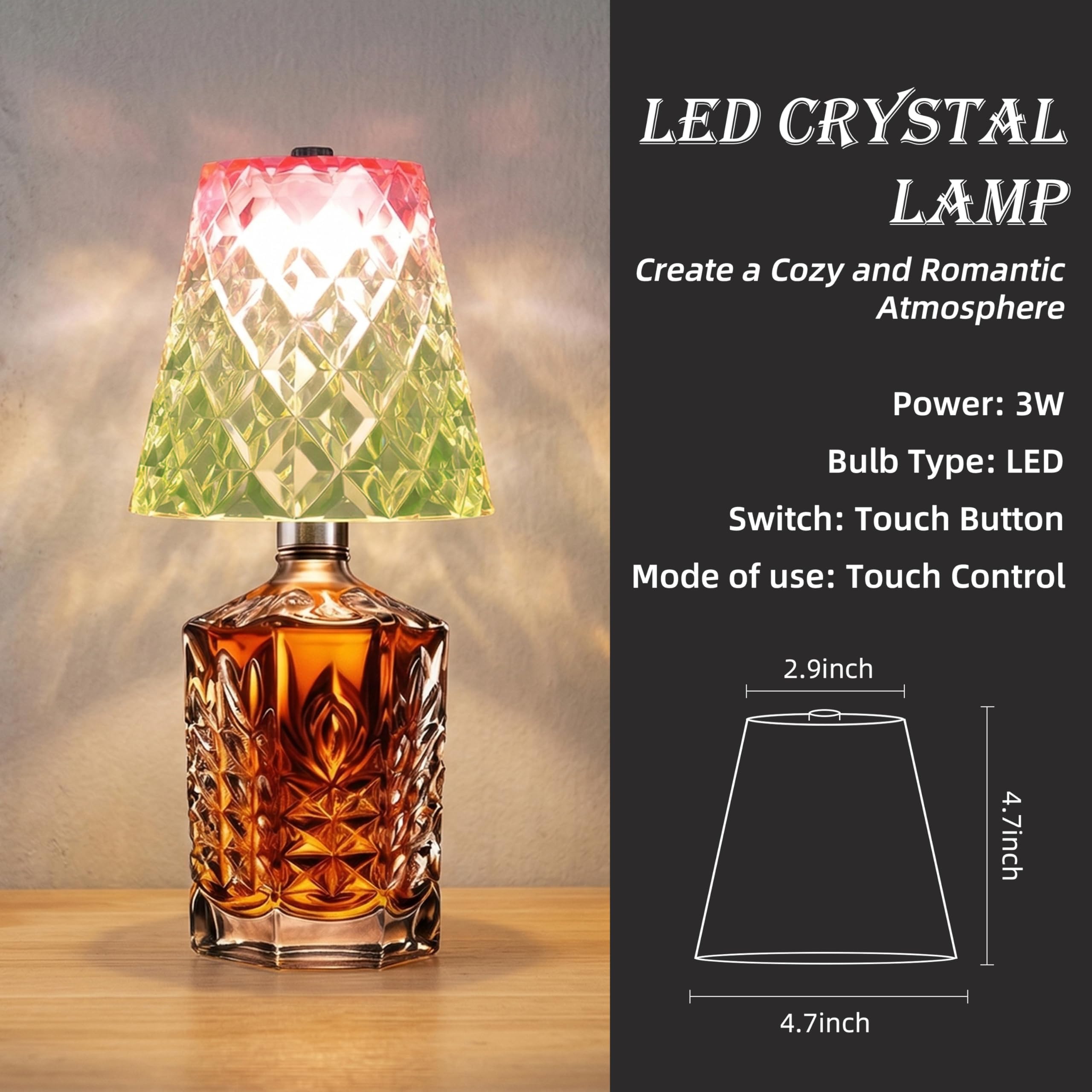 Cordless LED Wine Bottle Lamp 