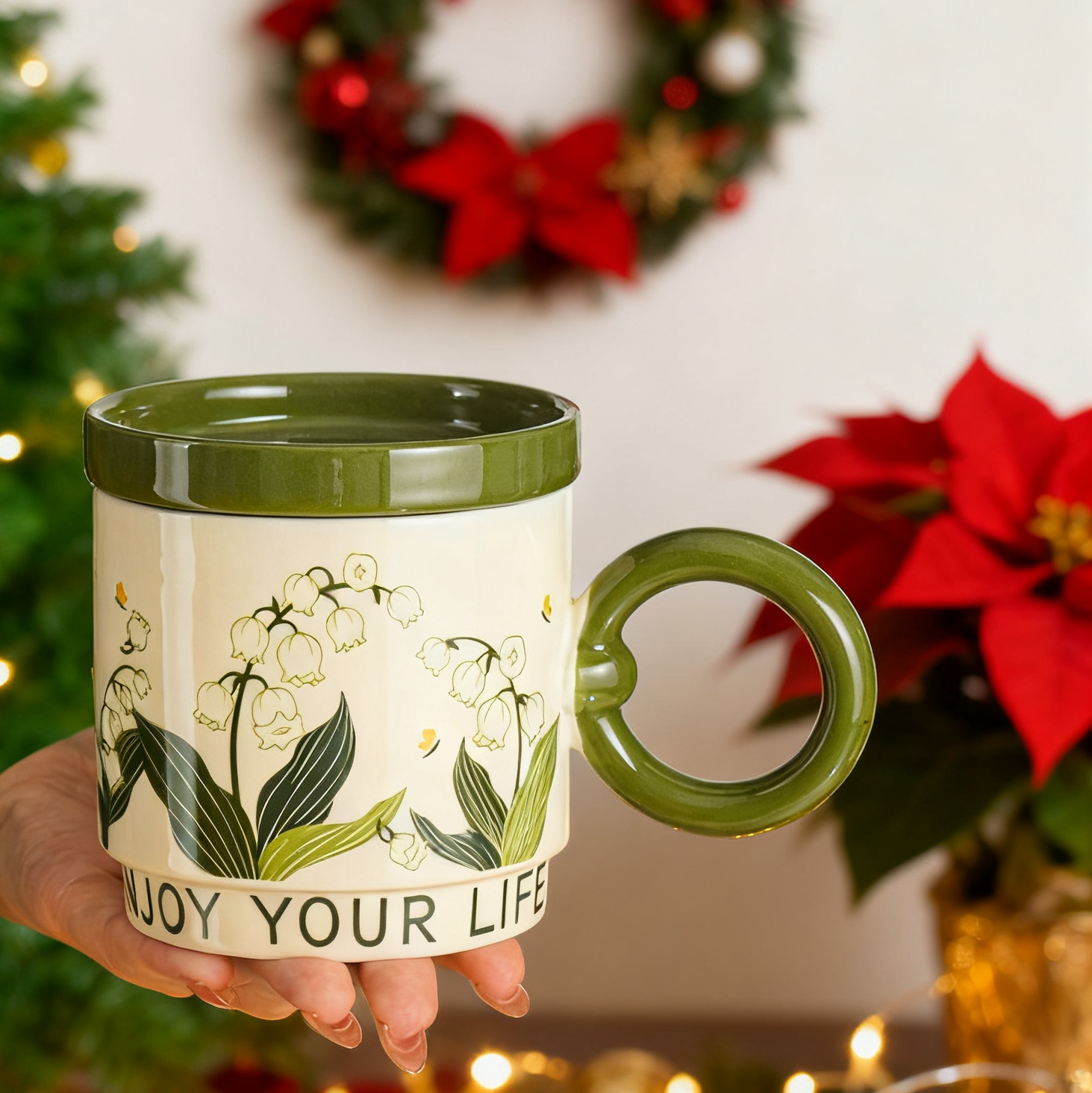 🎄13.5oz Lily of the Valley Ceramic Mug