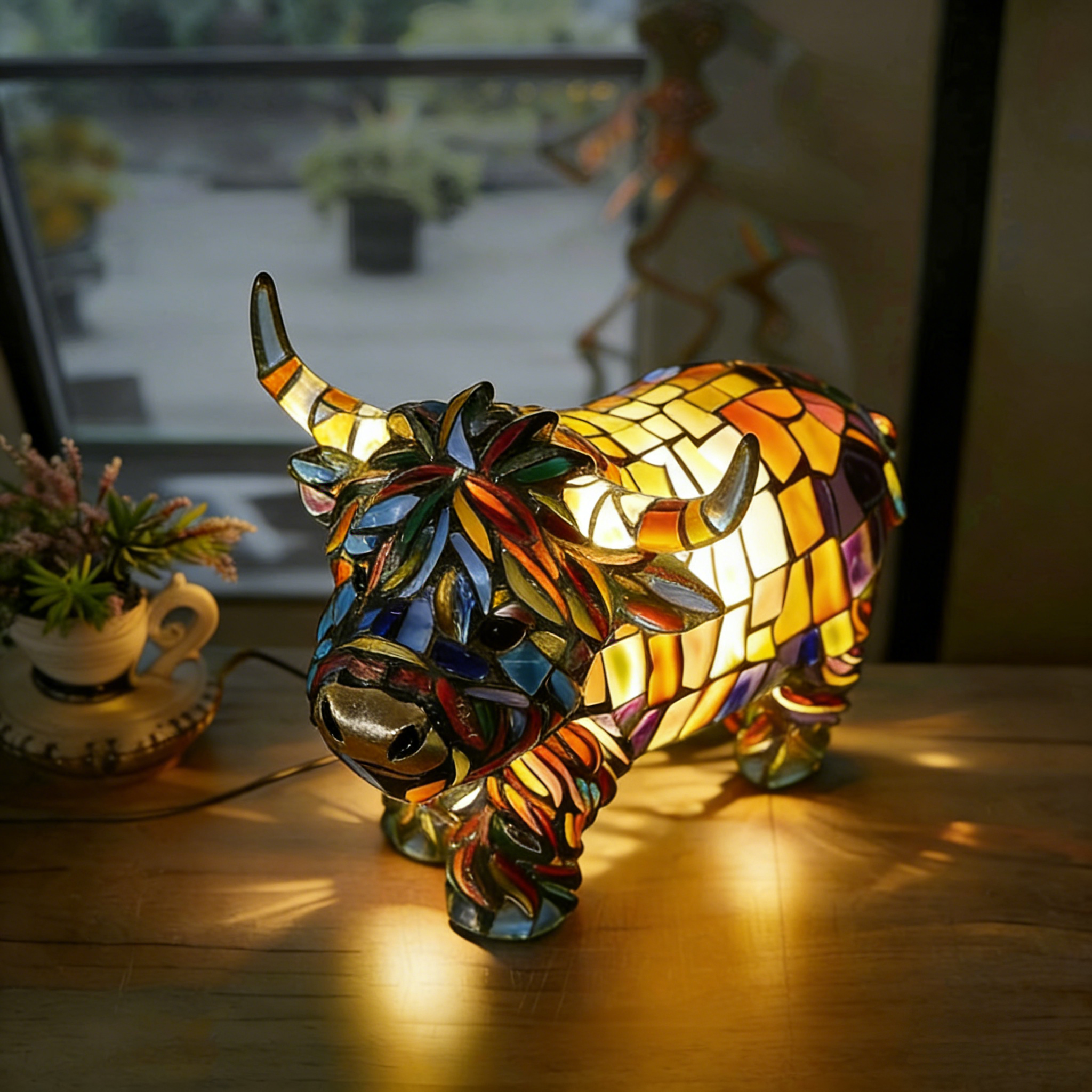 🐮 Highland Cow LED Night Light