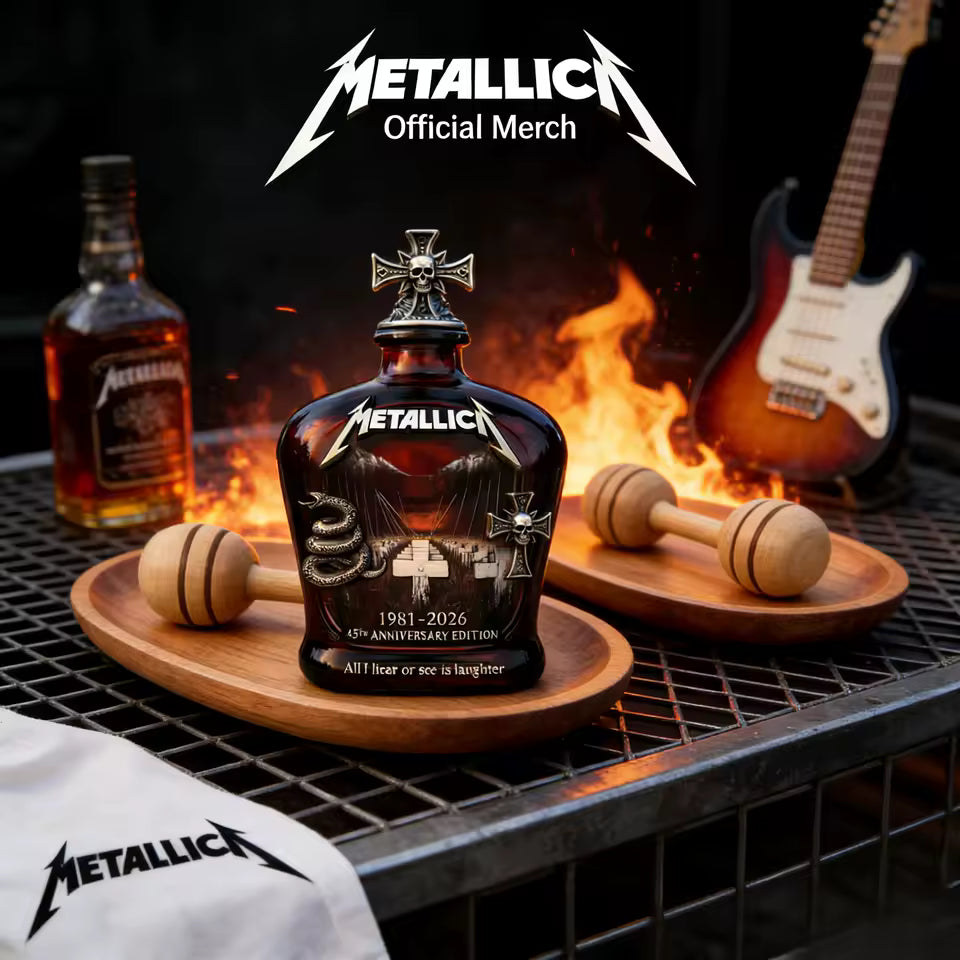 Metallica 45th Anniversary 1981-2026 Whiskey Bottle