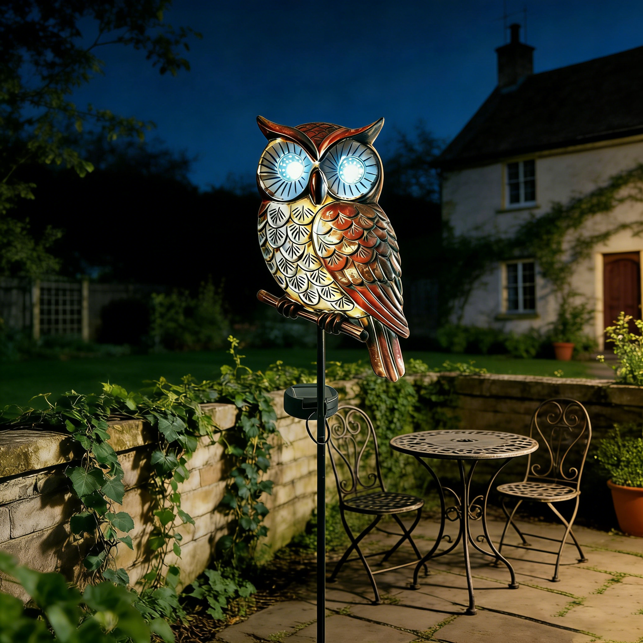 Solar Owl Garden Lights – Charming Outdoor Decor with Glowing Eyes