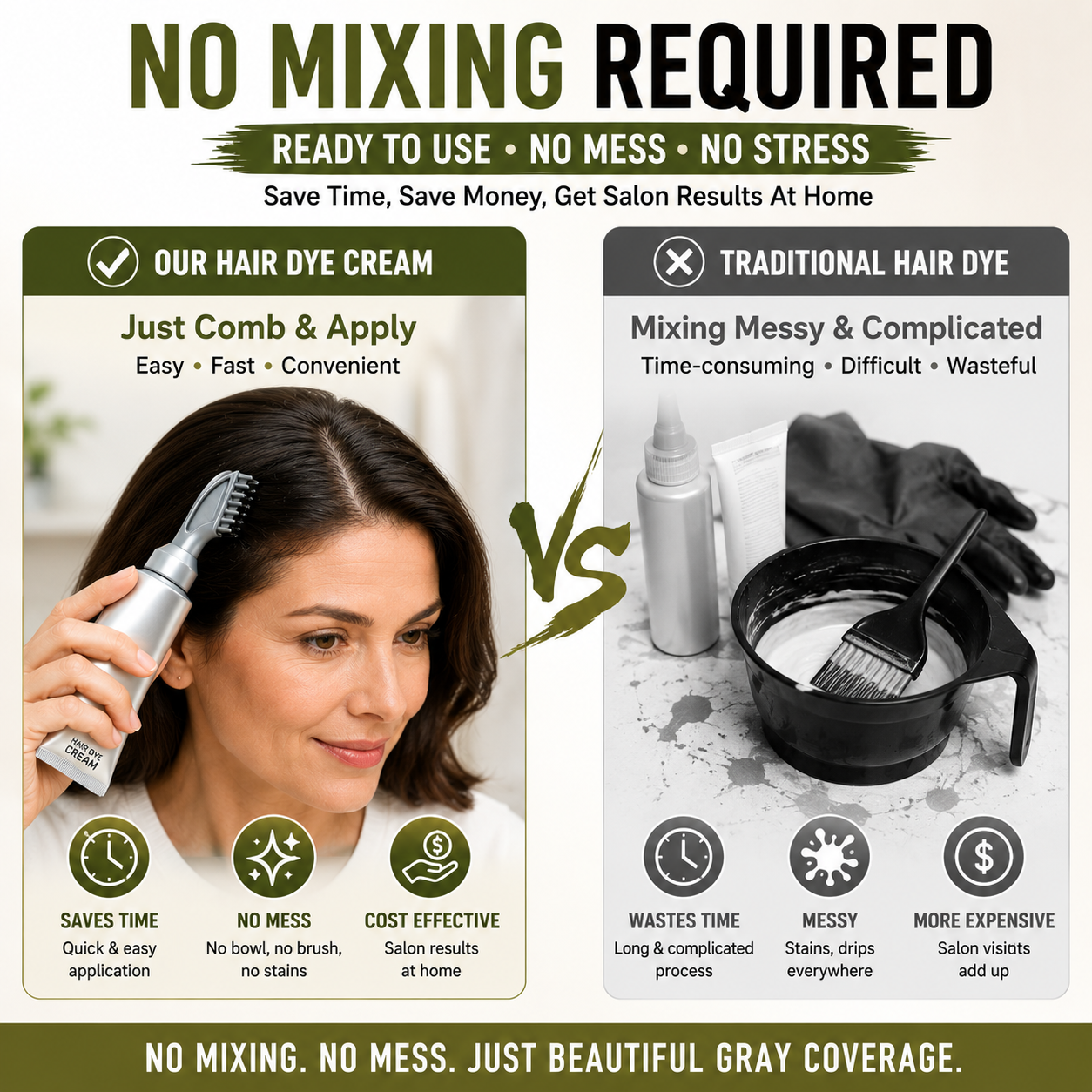 🔥LAST DAY 50% OFF | Look Younger In Minutes Easy Hair Color Touch-Up At Home