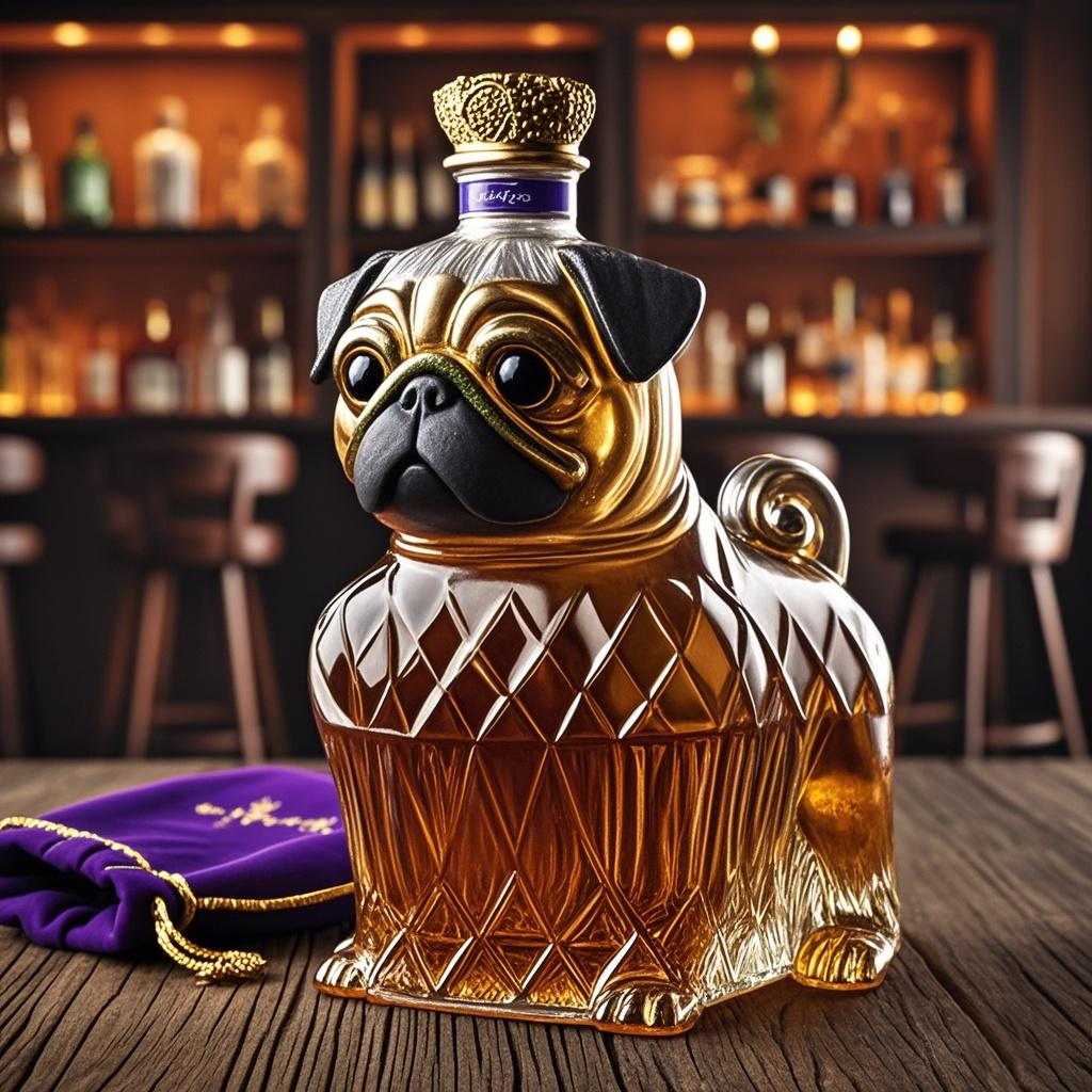 Pug Whiskey Bottle
