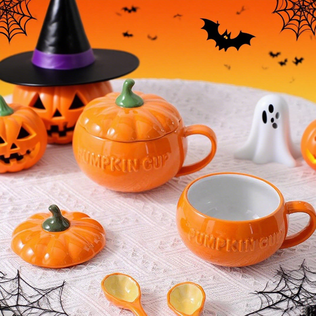 Handmade Halloween Pumpkin Mug