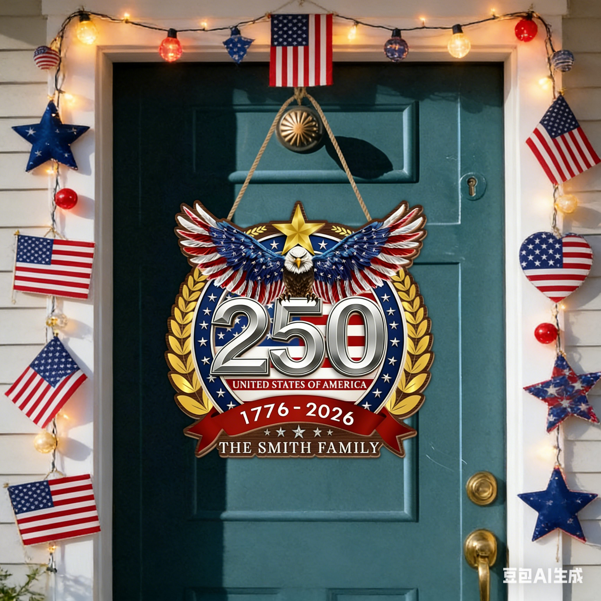 250th Anniversary of American Independence Wreath Decoration