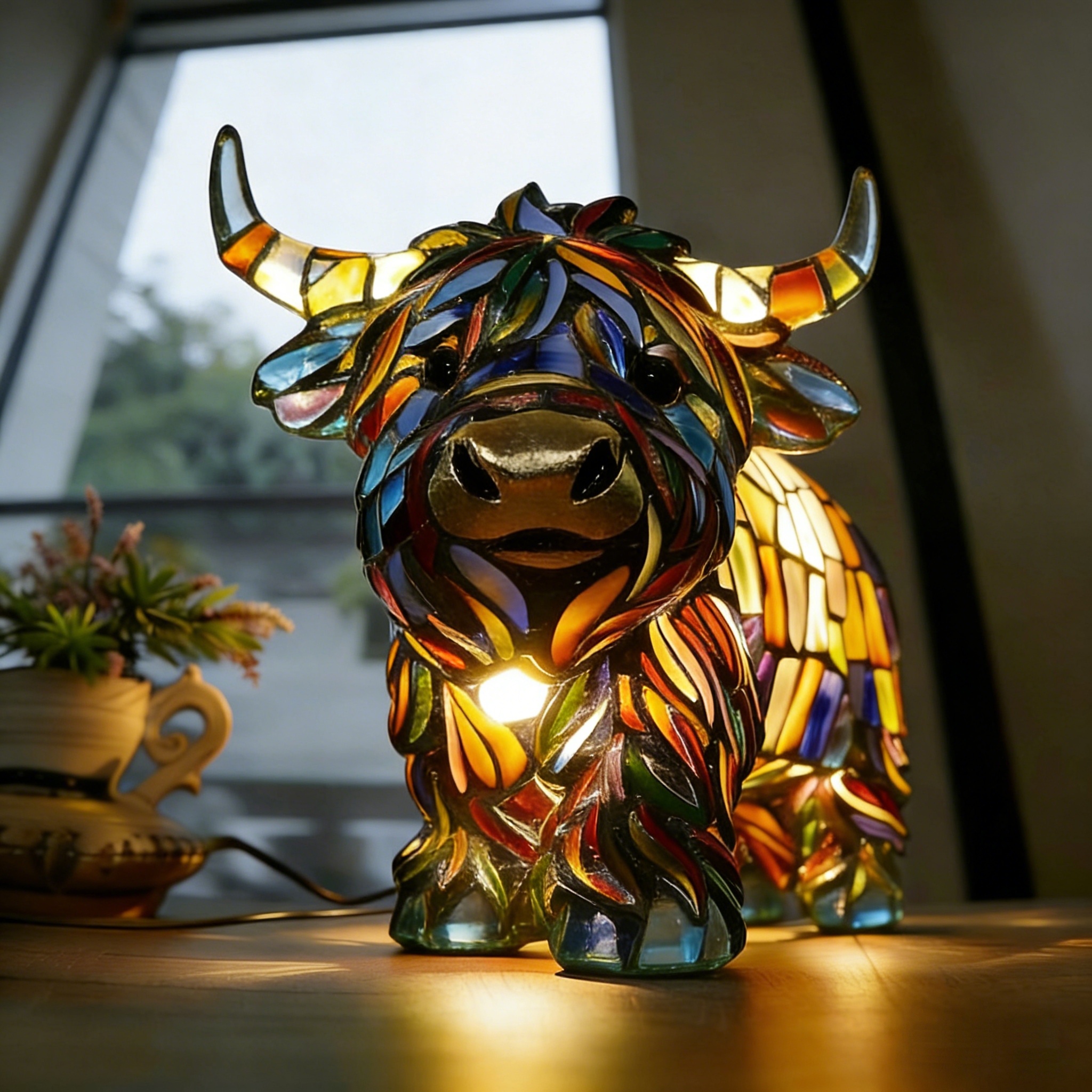 🐮 Highland Cow LED Night Light