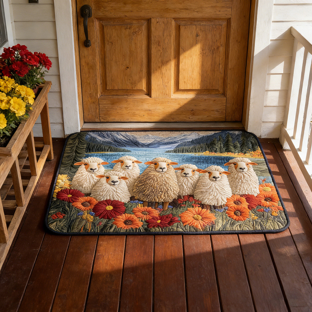 Hand-Quilted Doormat with Artisan Designs | Soft & Durable