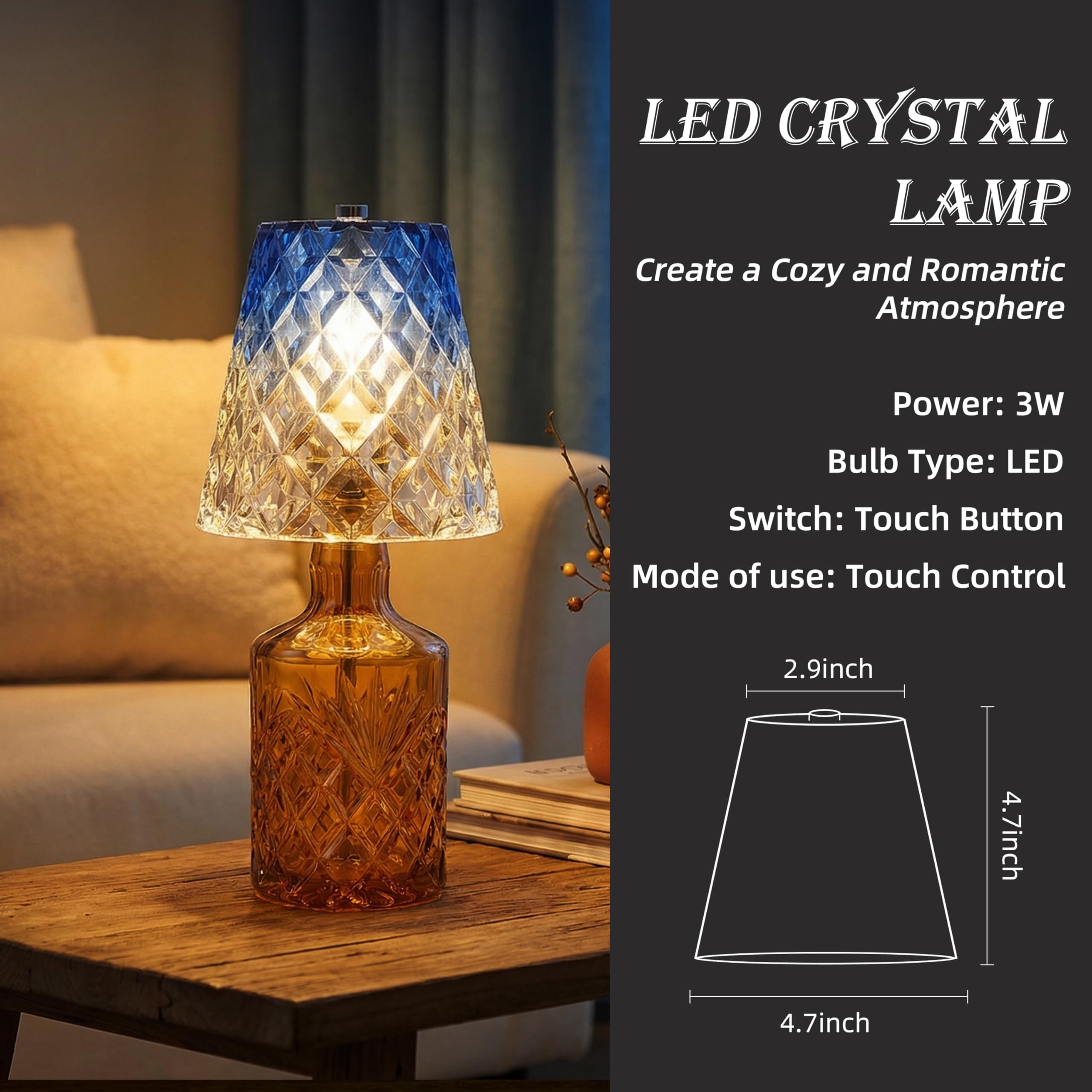 Cordless LED Wine Bottle Lamp 