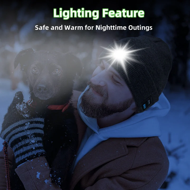 Stay Warm Bluetooth Hat with Light