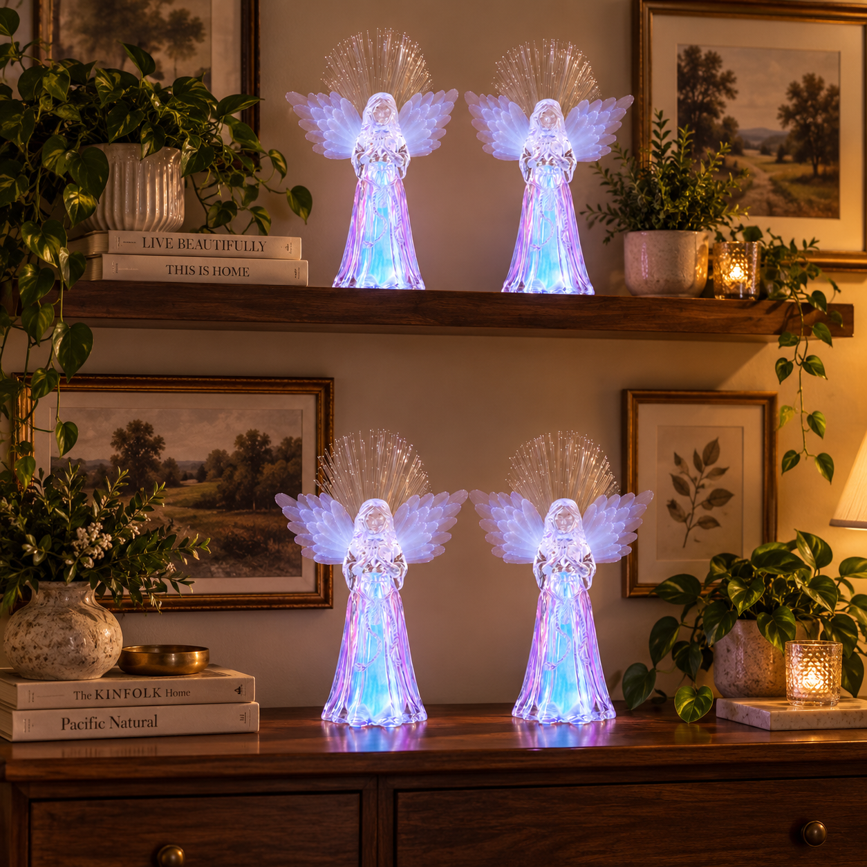 Lighted Crystal Angel Figurine