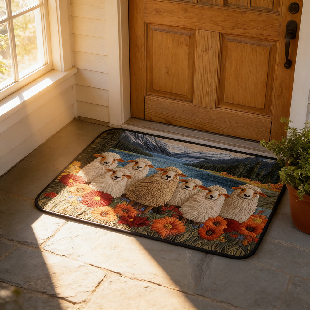 Hand-Quilted Doormat with Artisan Designs | Soft & Durable