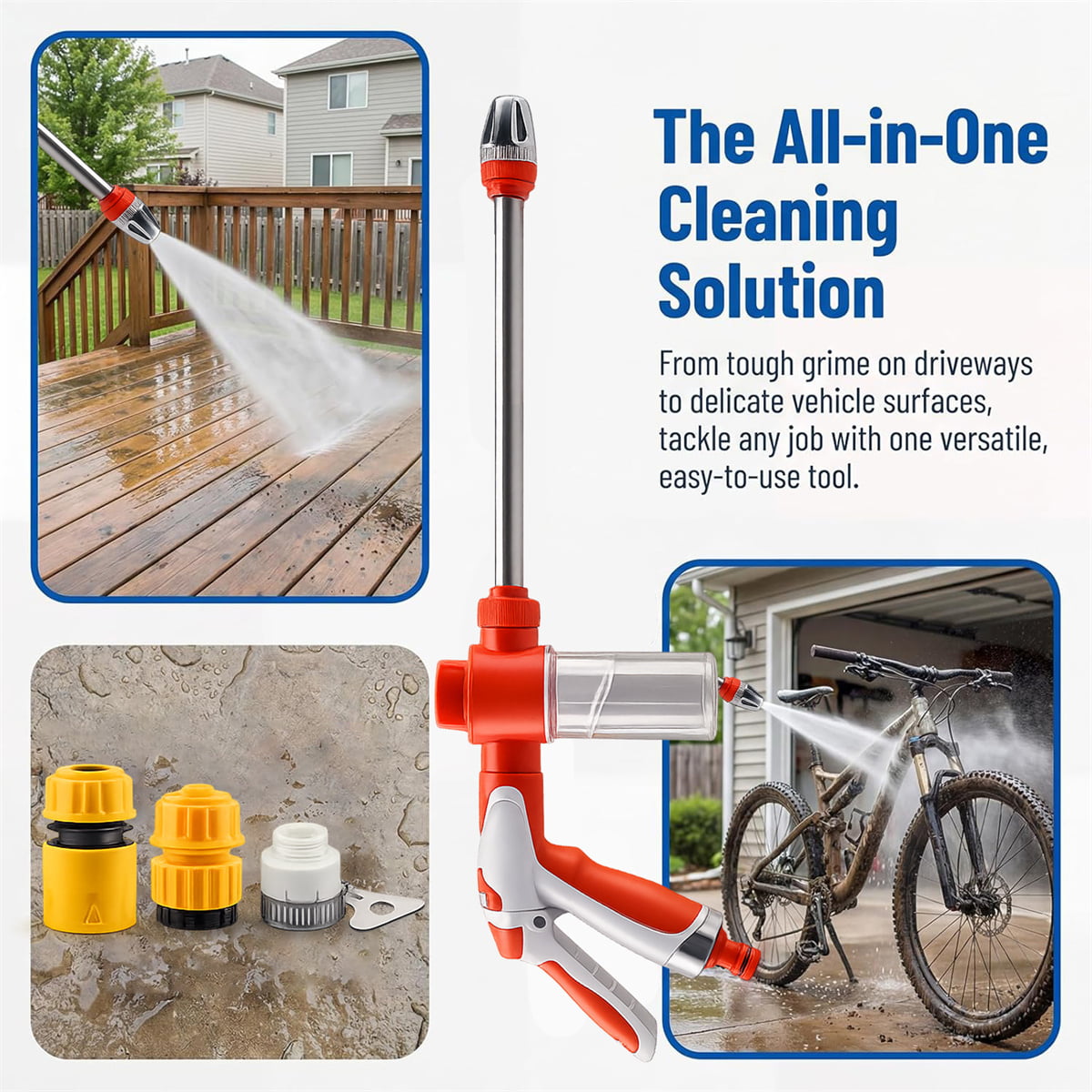 Pressure Washer Hose Nozzle Gun with Foam