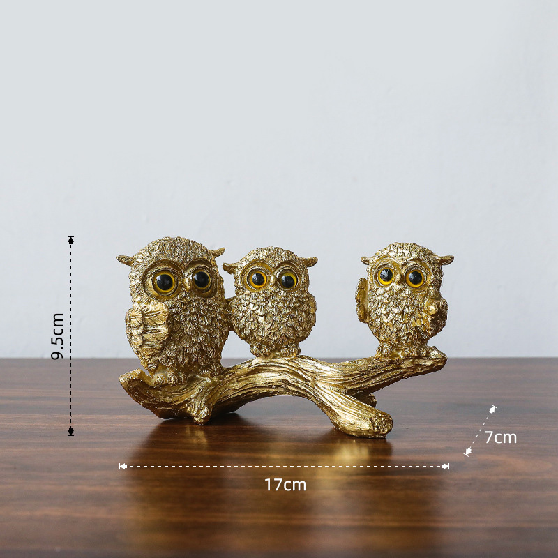 Owl Statue Collection Decoration