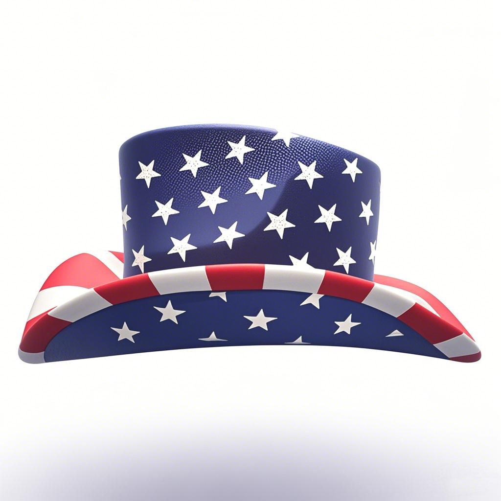 Vintage USA American Flag Cowboy Hat