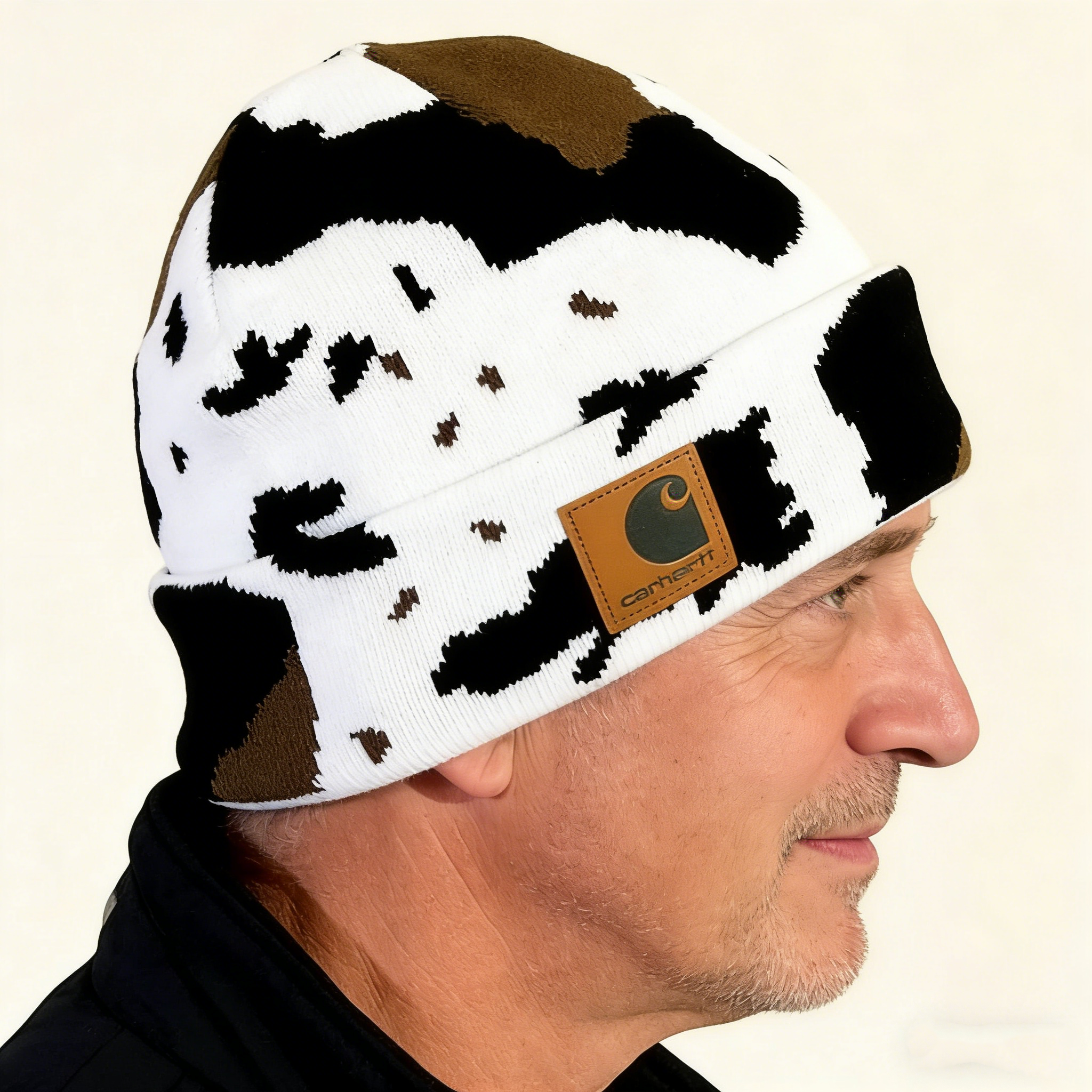 💖Vintage Cow Print Wool Hat