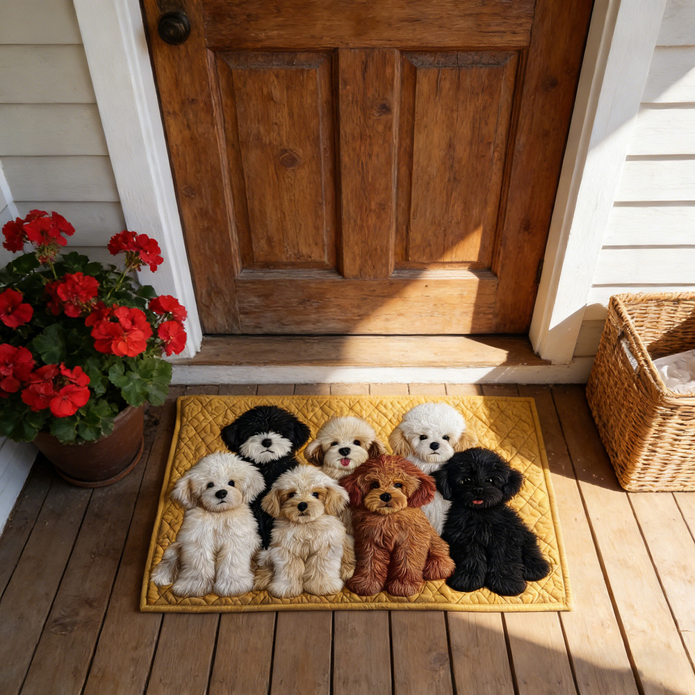 Hand-Quilted Doormat with Artisan Designs | Soft & Durable